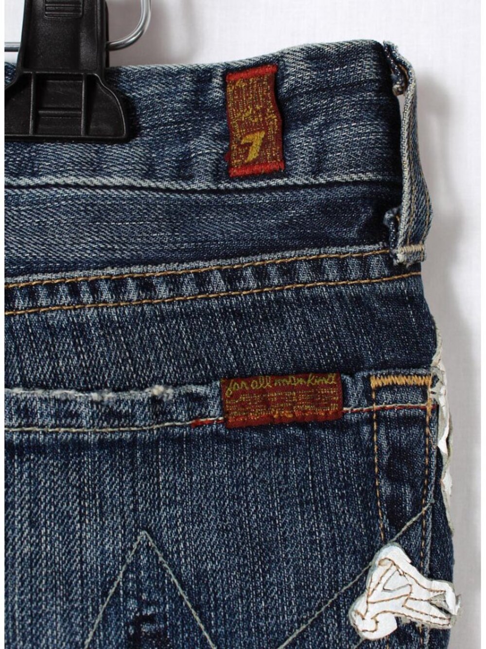 7 For All Mankind Skull Women's Jeans Size 31 - Picture 4 of 7
